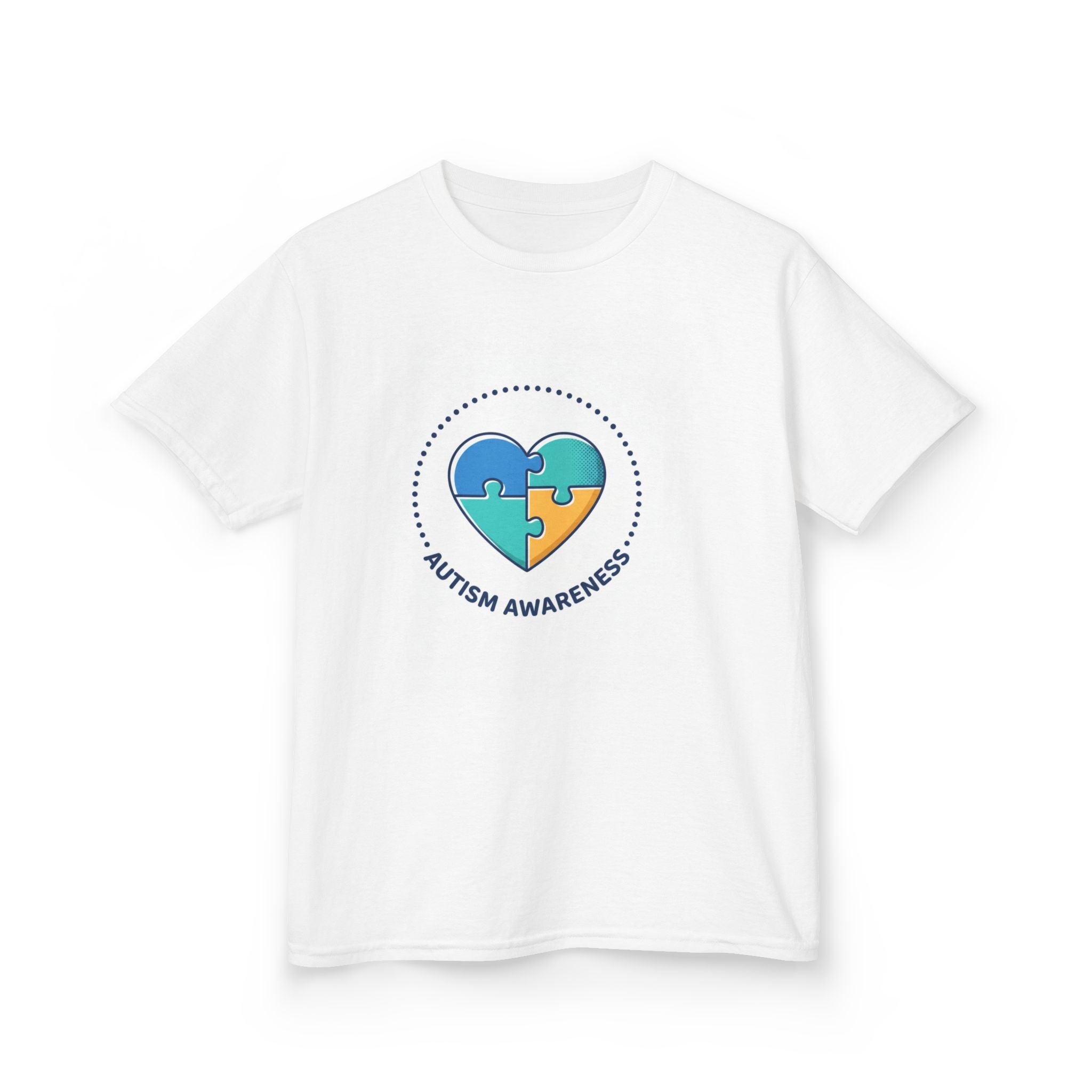 Kids T-Shirt — Heart Puzzle Autism Awareness Tee