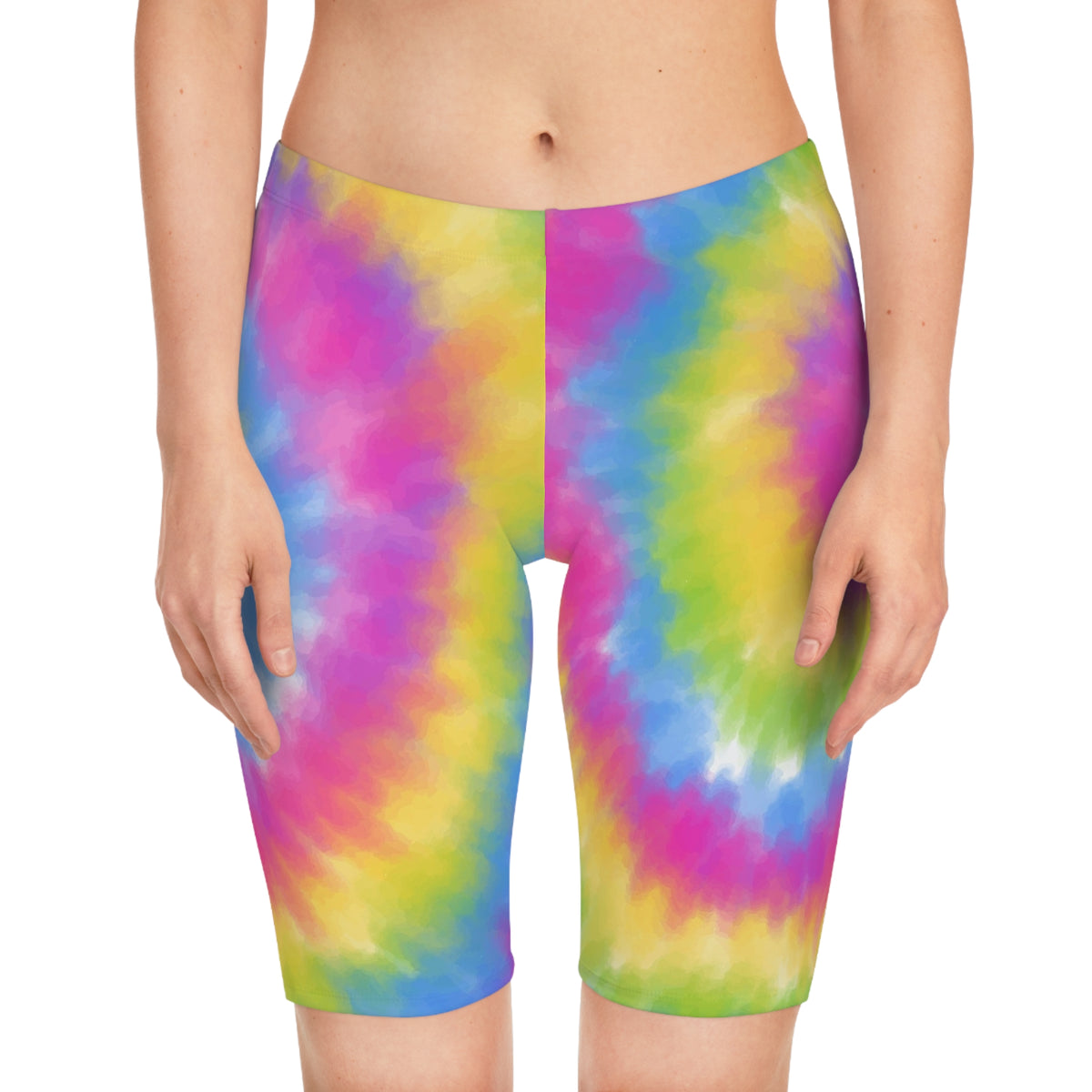 Tasty Juice Women's Bike Shorts — Retro Logo AOP Cycling Shorts