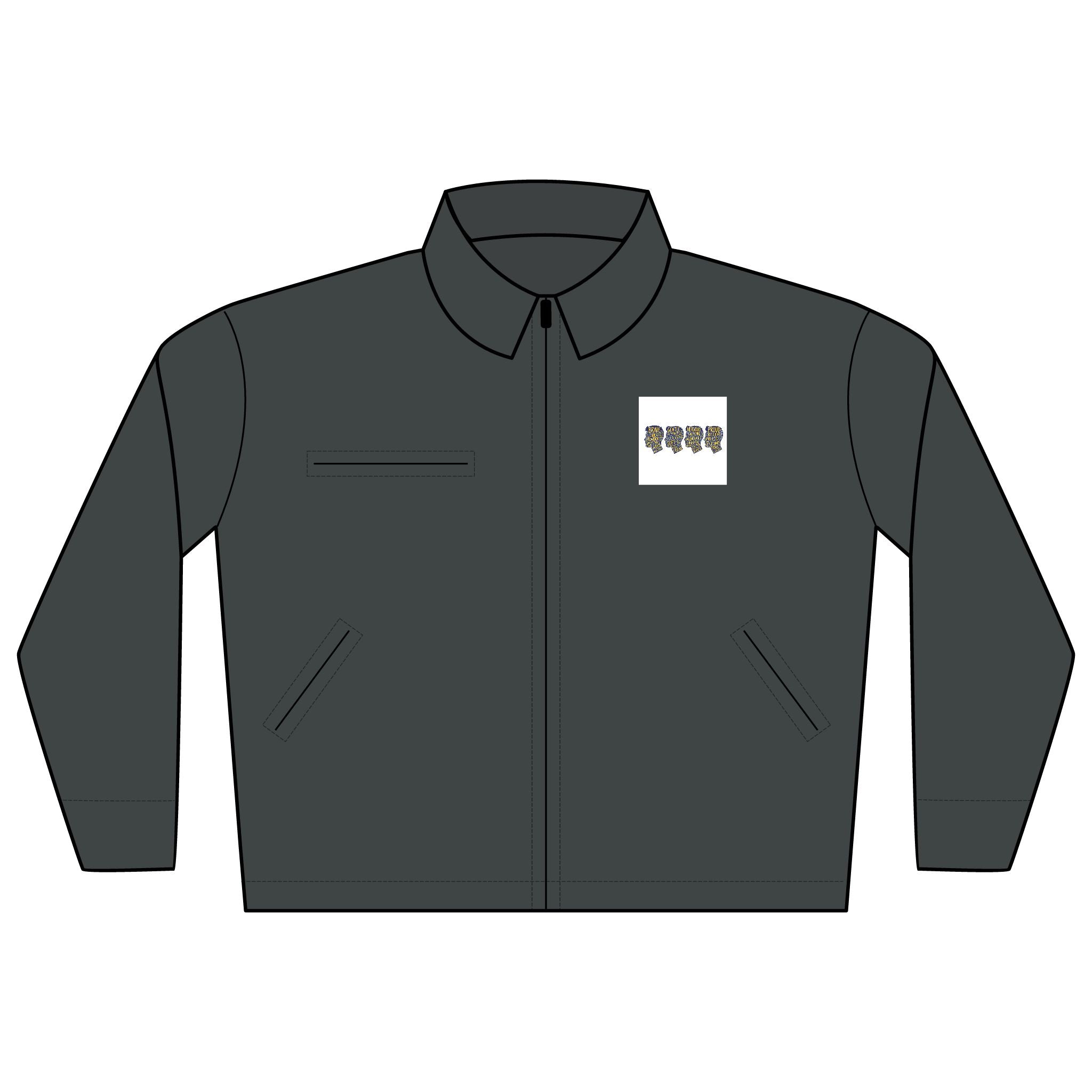 Embroidered Work Jacket — Small Chest Patch Logo