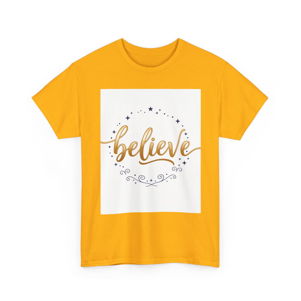 Believe Script Tee — Inspirational 'Believe' Graphic T-Shirt
