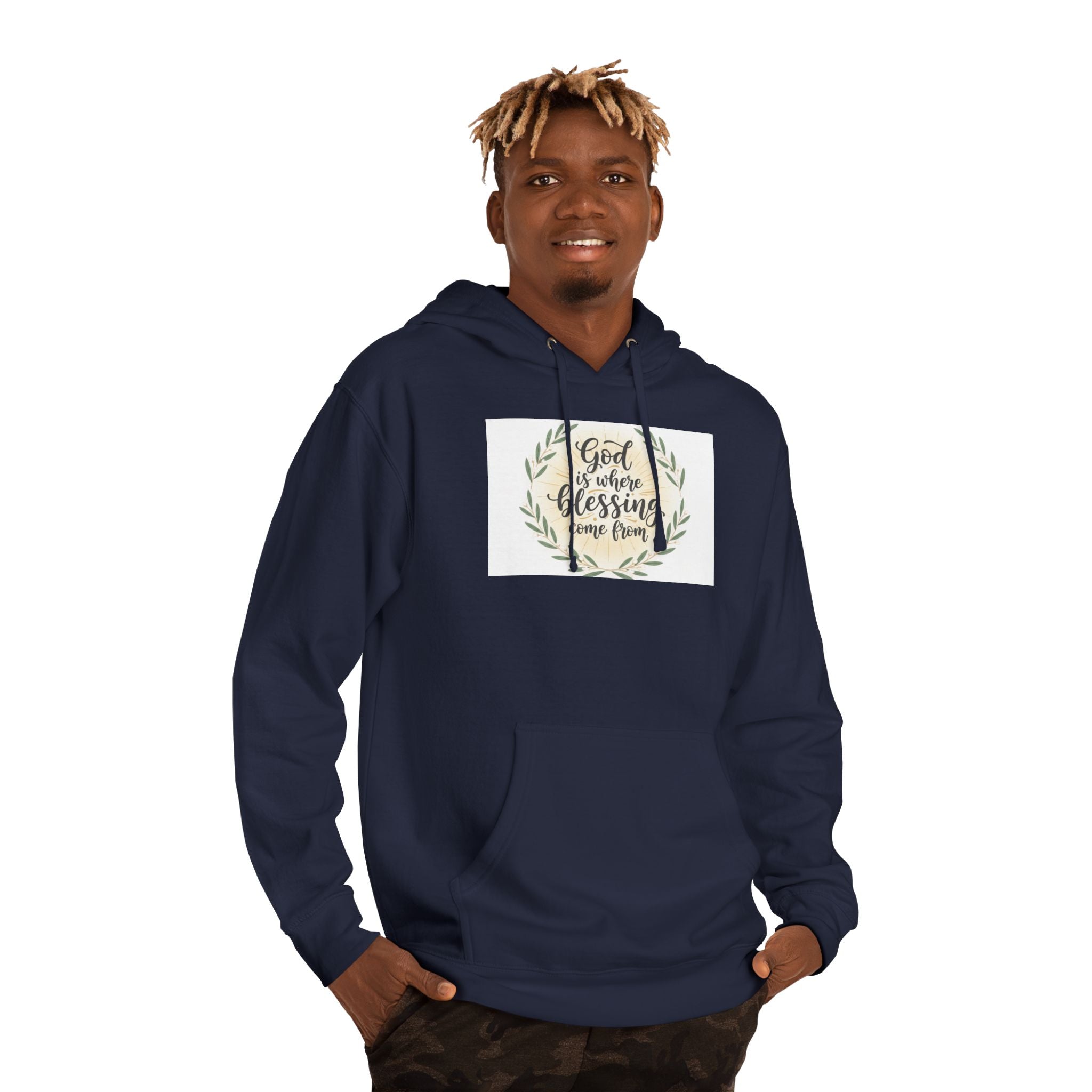 God Is My Blessing Hoodie — Faith-Based Wreath Pullover