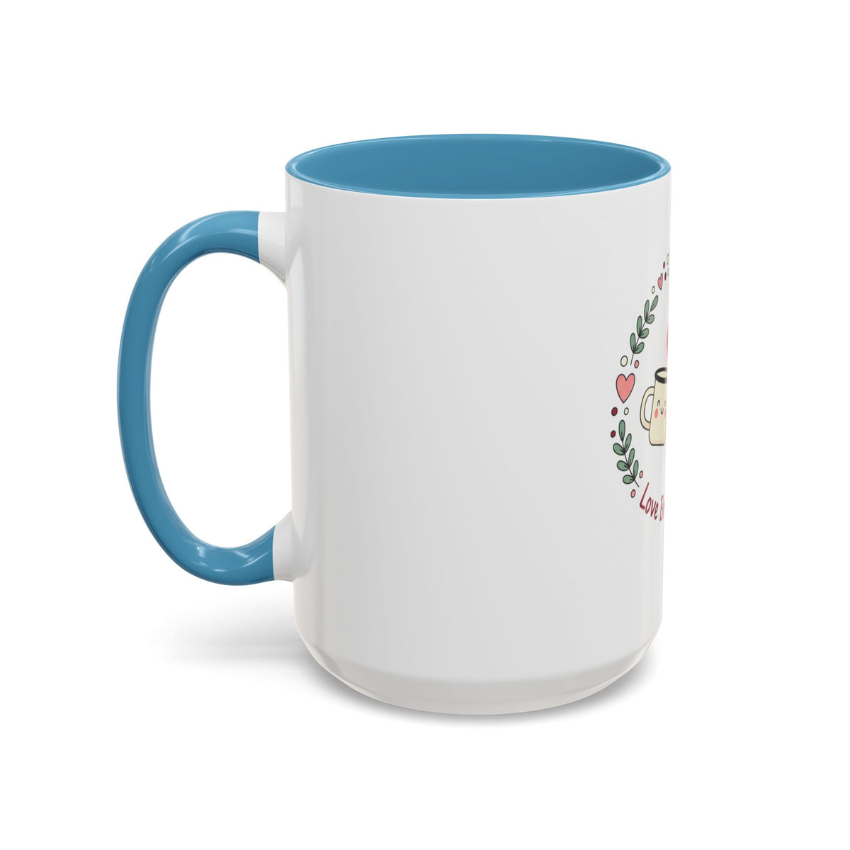 Love Brewed Here Coffee Mug — Cute Kawaii Couples Mug (11/15oz)