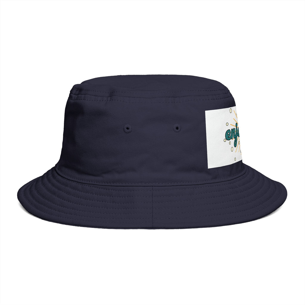 Enjoyable Retro Sunburst Bucket Hat – Casual Outdoor Summer Accessory
