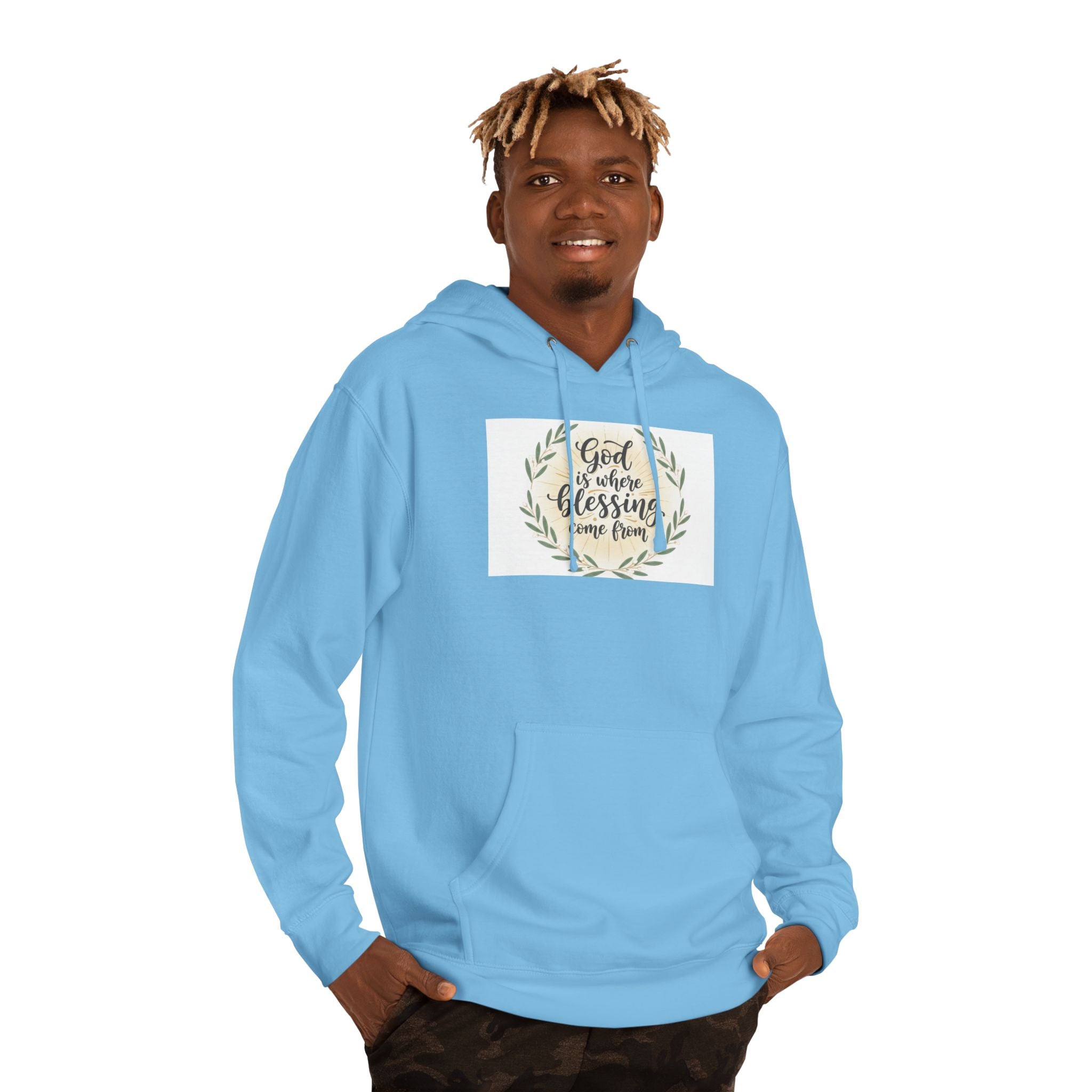 God Is My Blessing Hoodie — Faith-Based Wreath Pullover