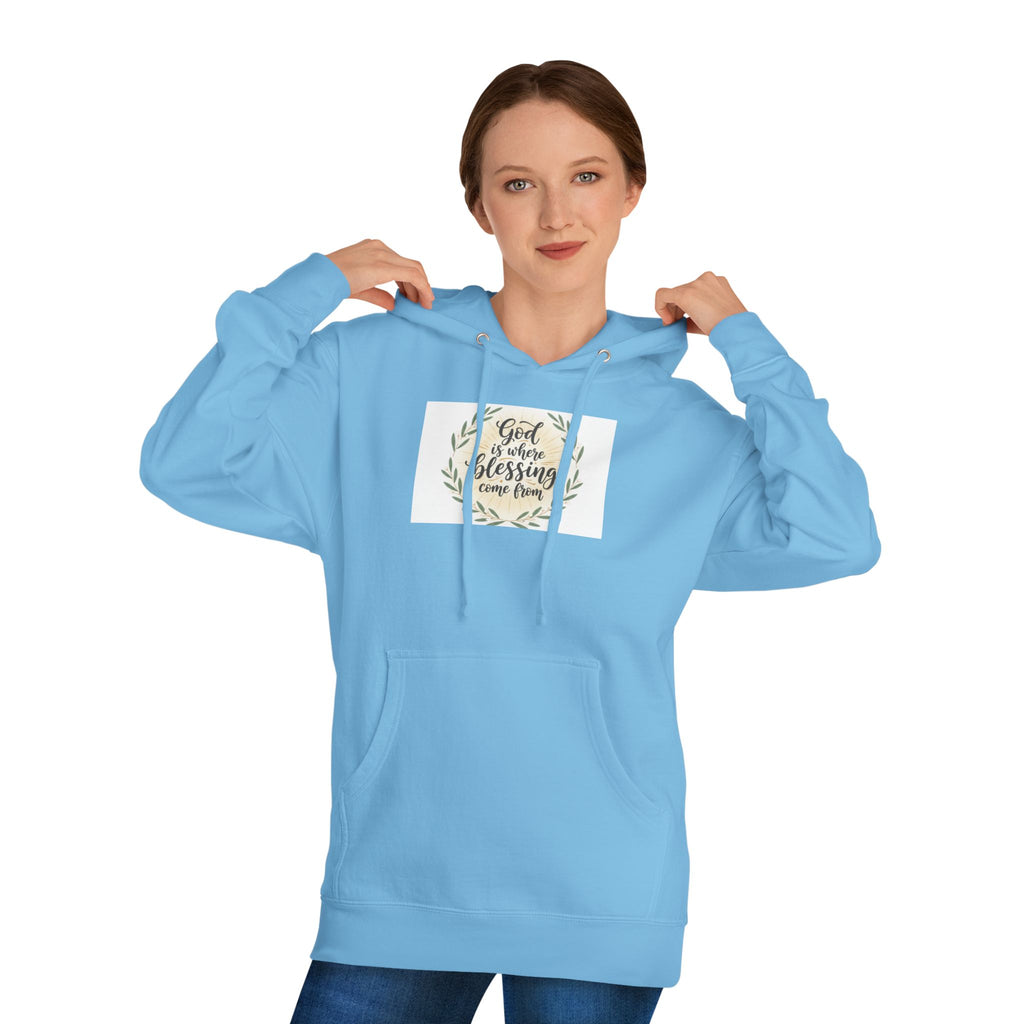 God Is My Blessing Hoodie — Faith-Based Wreath Pullover